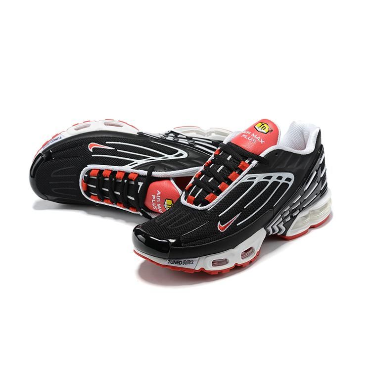 Air Max Plus 3 Black White Track Red