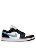 Jordan 1 Low Black "University Blue White" (W)