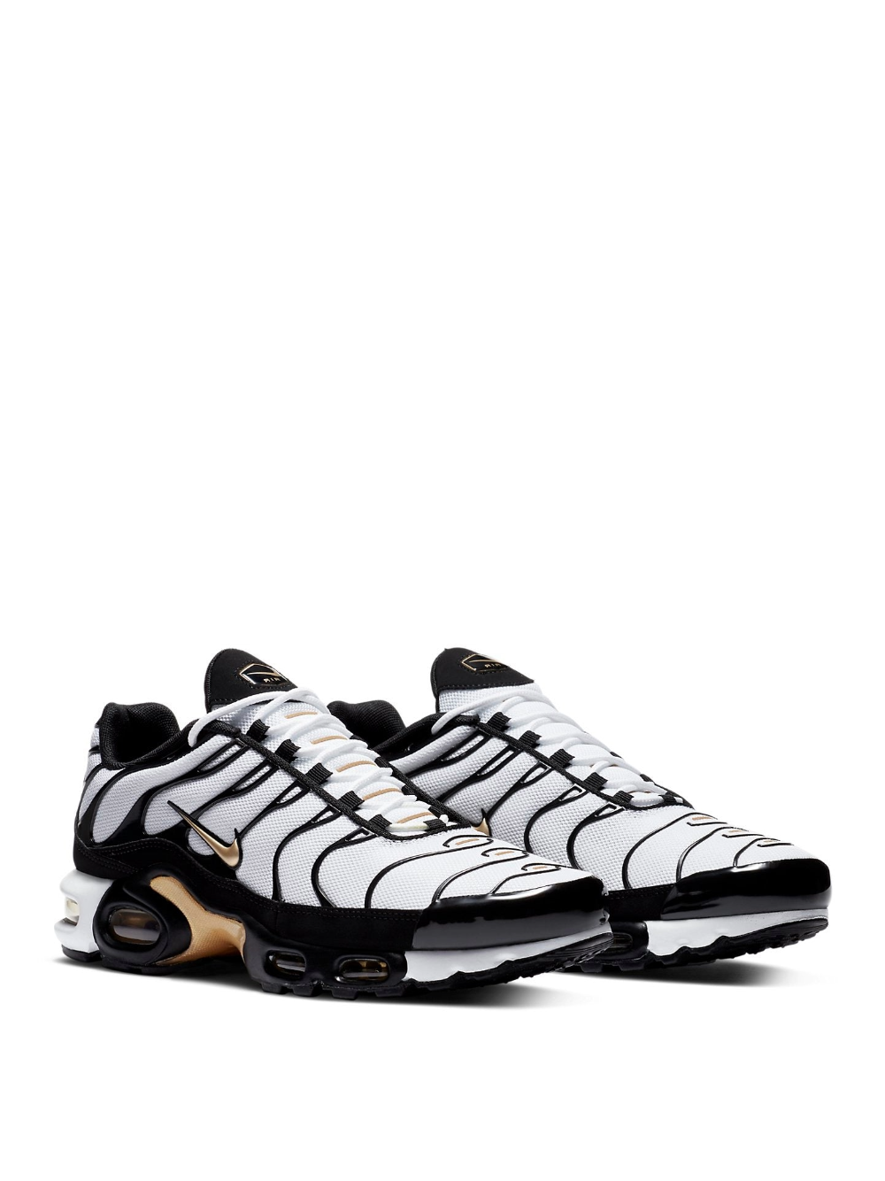 Nike Air Max Plus TN White Black Metallic Gold