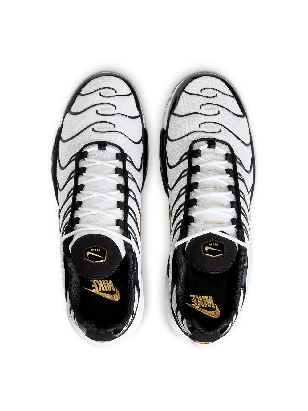 Nike Air Max Plus TN White Black Metallic Gold