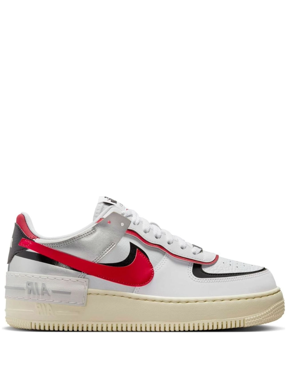 Nike Air Force 1 Shadow "White Red Silver and Black"