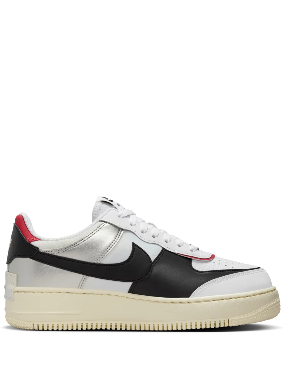 Nike Air Force 1 Shadow "White Red Silver and Black"
